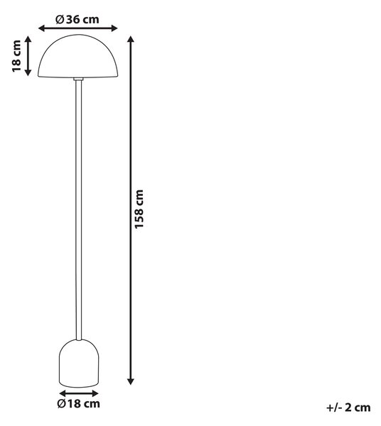 Stojací lampa MACASIA Kov Měděná