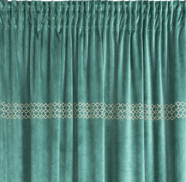 ZATEMŇOVACÍ ZÁVĚS NA PÁSCE JOVITA 140X270 CM ZELENÁ