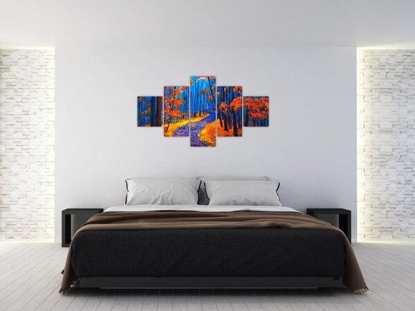 Obraz podzimního lesa (125x70 cm)