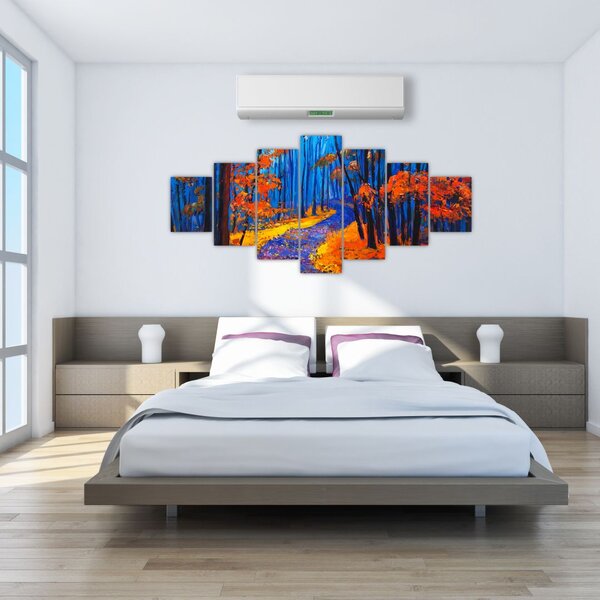 Obraz podzimního lesa (210x100 cm)