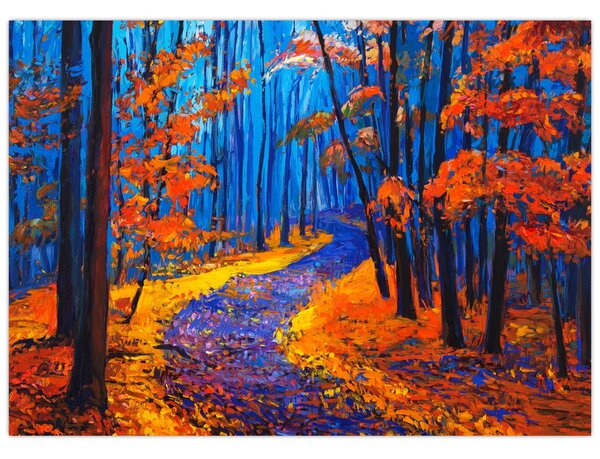 Obraz podzimního lesa (70x50 cm)