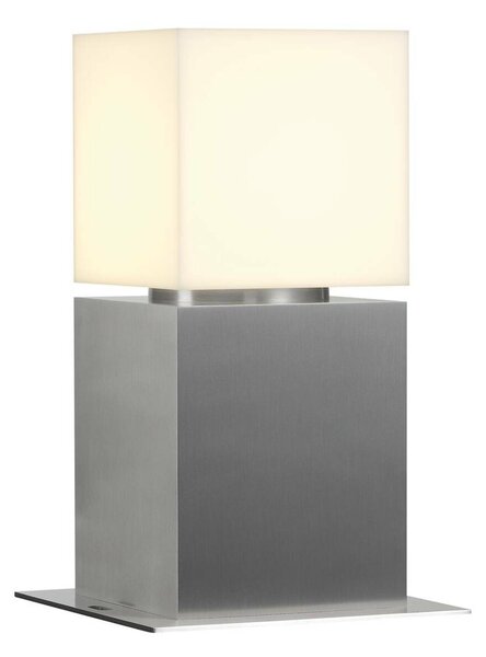 BIG WHITE SLV SQUARE POLE 30, venkovní stojací lampa, TC-TSE, IP44 , hranatá, nerezová ocel 304, D/Š/V 18/18/30 cm, max. 20W 1000344