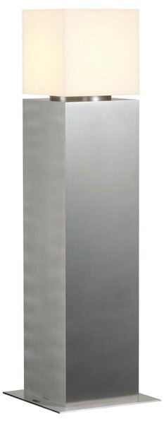 BIG WHITE SLV SQUARE POLE 60, venkovní stojací lampa, TC-TSE, IP44 , hranatá, nerezová ocel 304, D/Š/V 18/18/60 cm, max. 20W 1000345