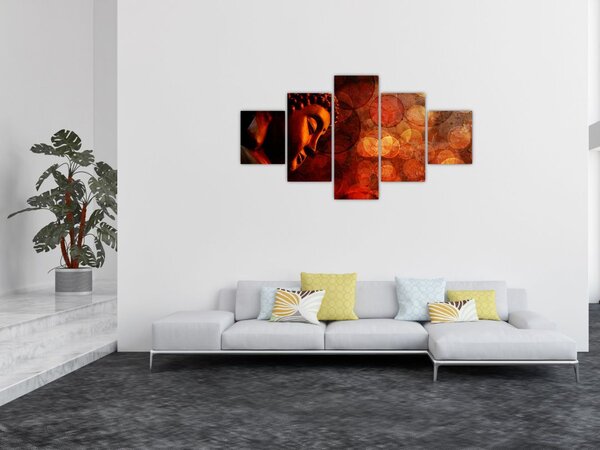 Obraz - Buddha v červených tónech (125x70 cm)
