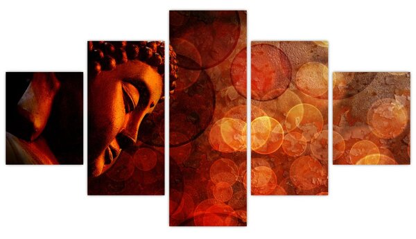 Obraz - Buddha v červených tónech (125x70 cm)