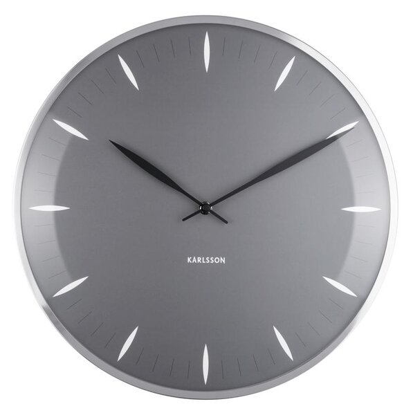 Nástěnné hodiny Leaf 40 cm Karlsson (barva-šedá)