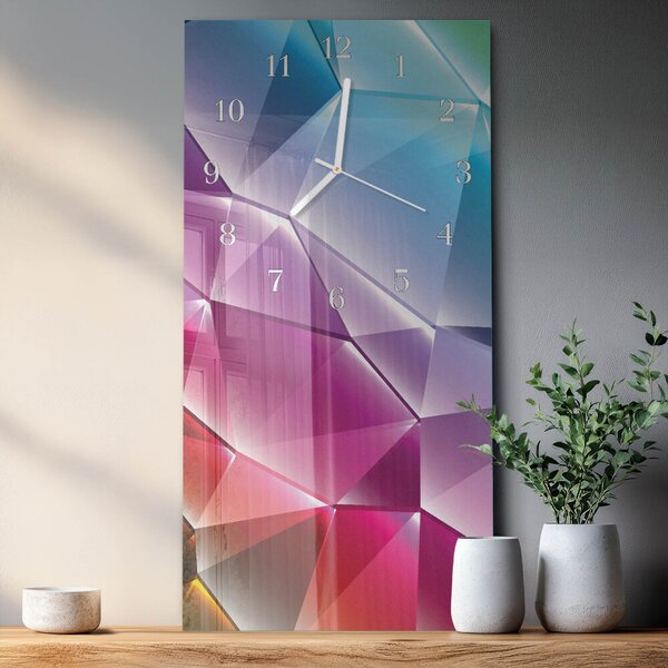 Skleněné hodiny vertikální 3D vzor zsppb-30x60-00057992