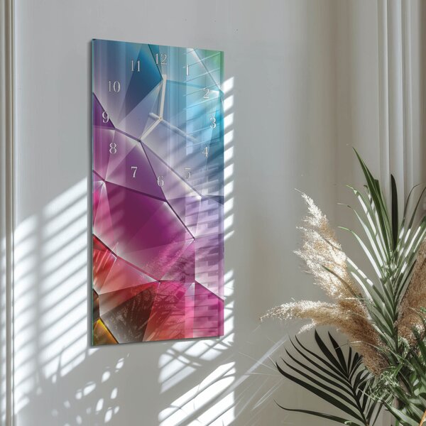 Skleněné hodiny vertikální 3D vzor zsppb-30x60-00057992