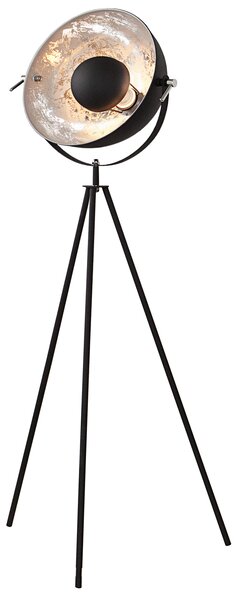 Stojací lampa STUDIO, 140 cm, černá, stříbrná