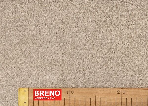 Breno Metrážový koberec GEMINI 37 světle hnědý, šíře 400 cm, Hnědá