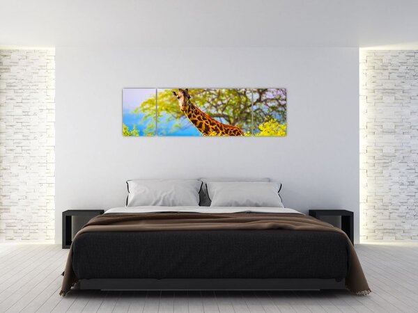 Obraz žirafy v Africe (170x50 cm)