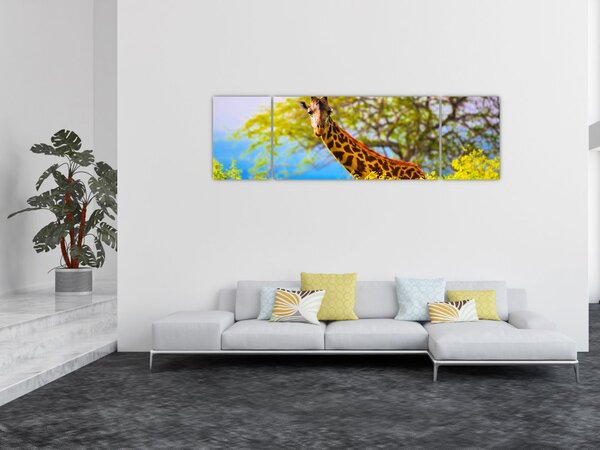 Obraz žirafy v Africe (170x50 cm)