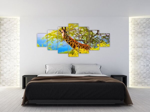 Obraz žirafy v Africe (210x100 cm)