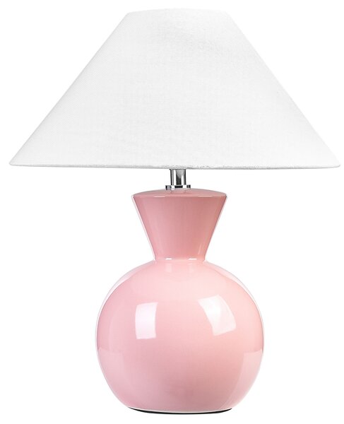 Keramická stolní lampa růžová FERRY
