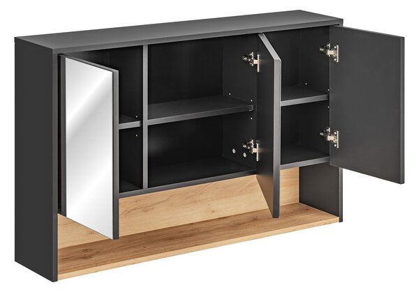 Comad Zrcadlová skříňka bez osvětlení Borneo Cosmos 120 vesmírně šedá/dub artisan