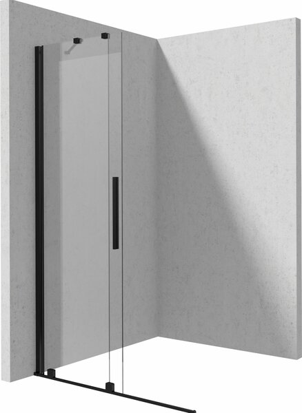 Deante Prizma sprchová zástěna walk-in 100 cm černá matný/průhledné sklo KTJ_N30R