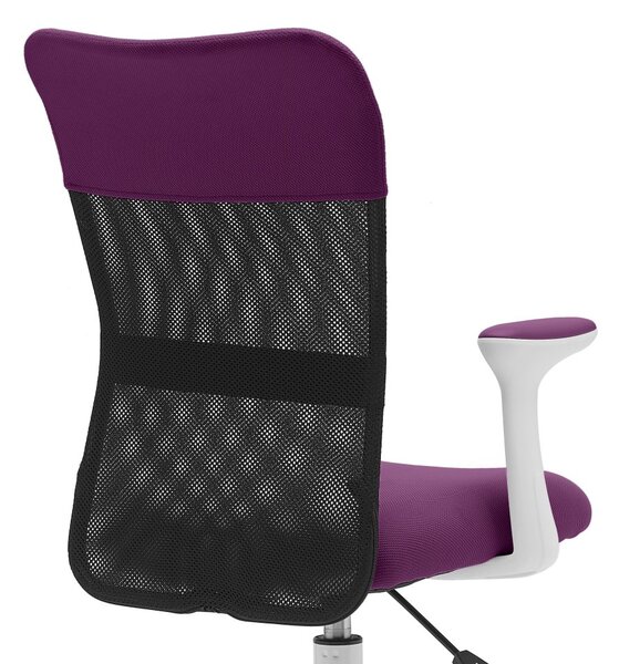 Dětská židle Neoseat MONKEY WHITE s podnoží — látka, bílá / fialová