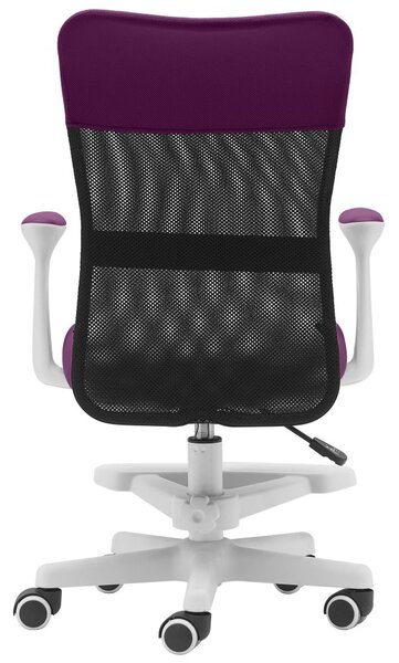 Dětská židle Neoseat MONKEY WHITE s podnoží — látka, bílá / fialová