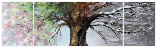 Obraz - Strom čtyř ročních období (170x50 cm)
