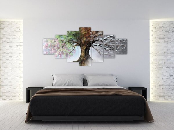 Obraz - Strom čtyř ročních období (210x100 cm)