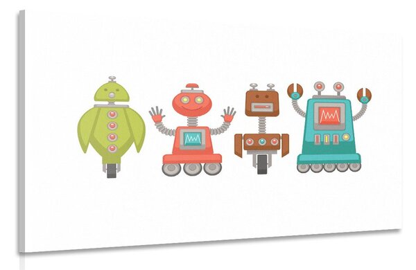 Obraz rodinka robotů
