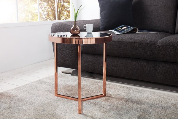 Konferenční stolek ART DECO 50 cm – černá/měděná - INV