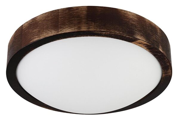 LED Stropní svítidlo OAK SMOKY SLIM LED/20W/230V 4000K pr. 27 cm dub/tmavě hnědá
