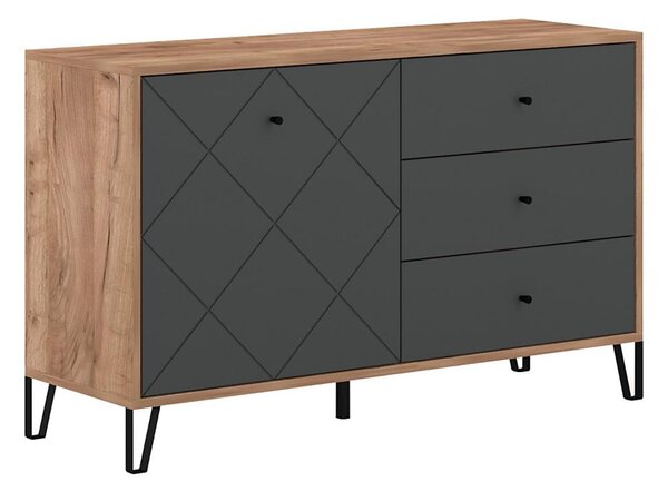 Komoda SULA dub craft/černá