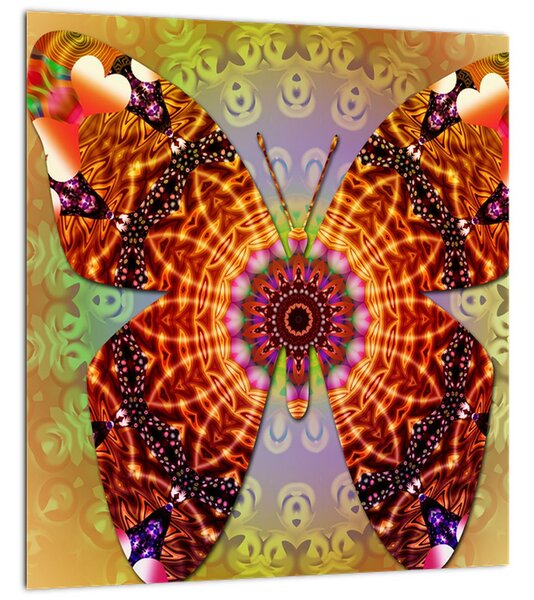 Obraz - Etno motýl (30x30 cm)