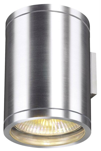 BIG WHITE SLV ROX, venkovní nástěnné svítidlo, QPAR111, IP44, kulaté, kartáčovaný Al, up/down, max. 100 W 1000334