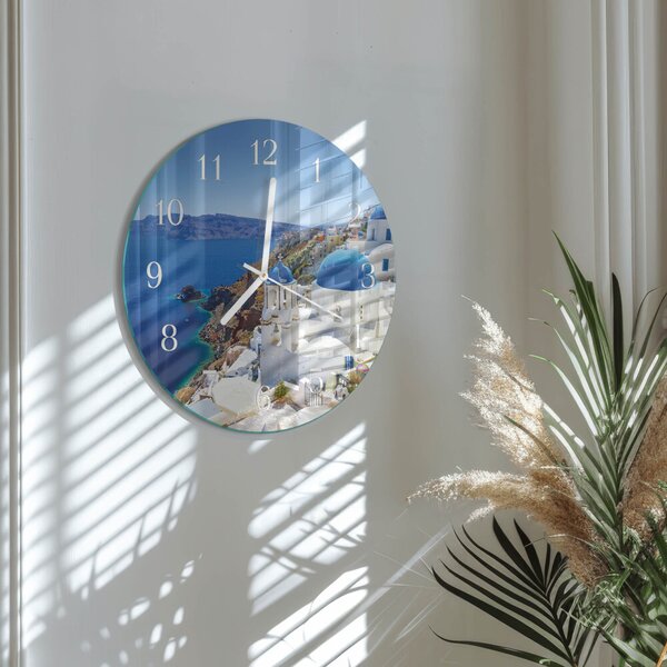 Skleněné hodiny na stěnu Santorini zsob-fi30-00084278