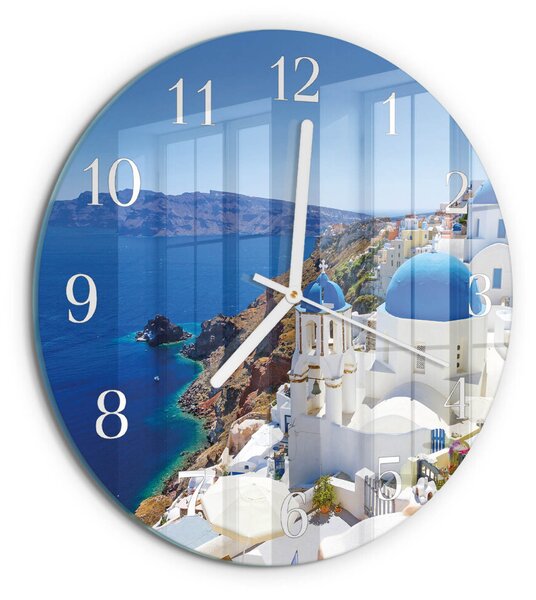 Skleněné hodiny na stěnu Santorini zsob-fi30-00084278