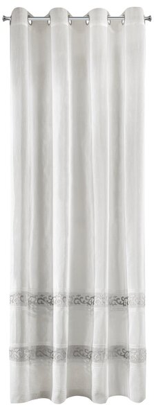 ZÁCLONA NA KROUŽCÍCH ANNE 140X270 CM VZOROVANÁ