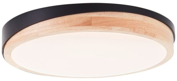 Brilliant G80845/76 Stmívatelné stopní LED svítidlo BAARLO 24W černé & DŘEVO průměr 35cm