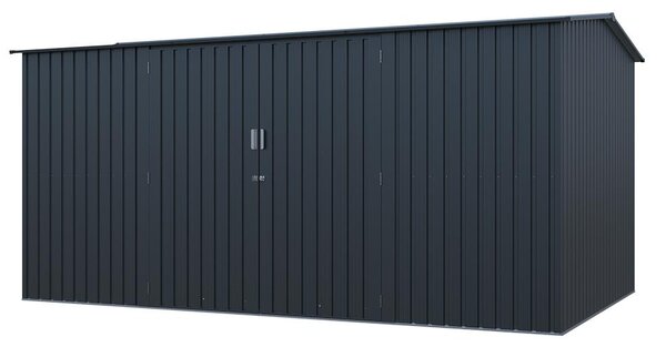 Zahradní domek na nářadí, křídlové dveře Avenberg HUNTER G1 4.1 x 2.6 m ANTRACIT