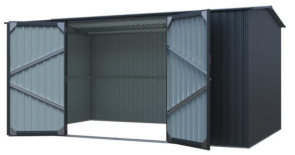 Zahradní domek na nářadí, křídlové dveře Avenberg HUNTER G1 4.1 x 2.6 m ANTRACIT