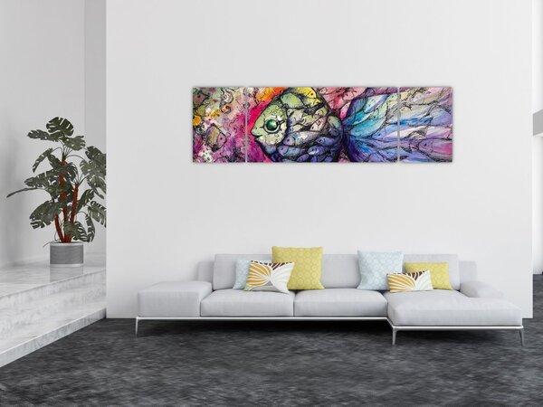 Obraz - Barevná rybička (170x50 cm)