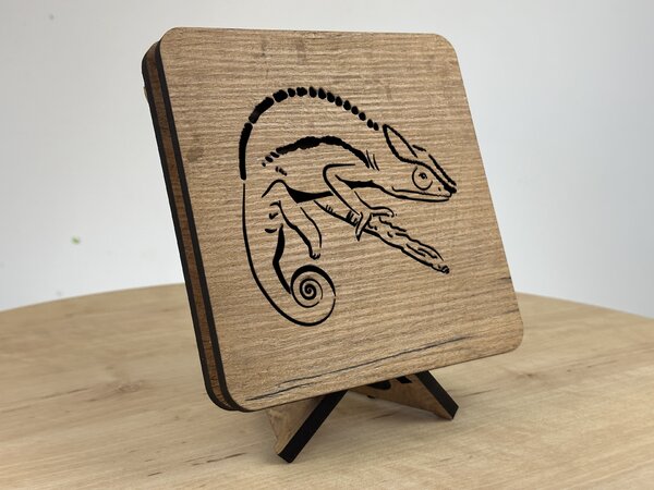 "Chameleón" lampa 19x19cm provedení povrchu: dub