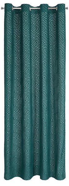 ZÁVĚS NA KROUŽCÍCH PIERRE CARDIN INGA 140X250 CM ZELENÁ