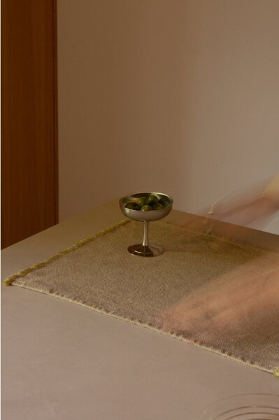 Lněné prostírání Lounas 46x35, olivově zelené