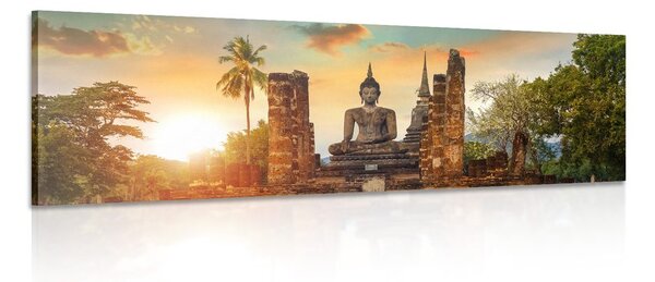 Obraz socha Budhu v parku Sukhothai