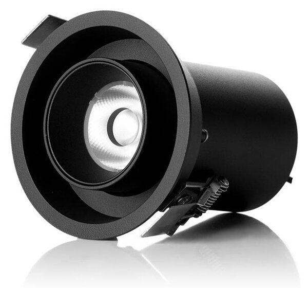 LED2 2252633 Hide, černá nastavitelná bodovka, 10/20W 3000K, prům. 10cm