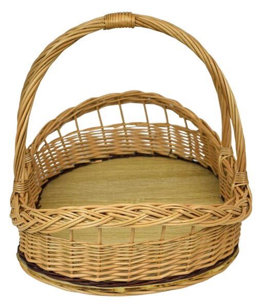 Proutěný oválný tác s uchem 48 cm