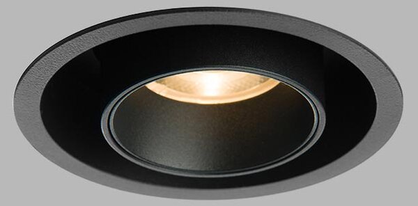 LED2 2252633 Hide, černá nastavitelná bodovka, 10/20W 3000K, prům. 10cm