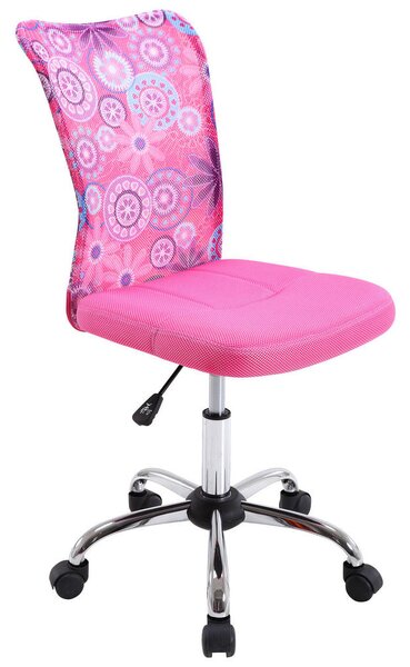 OTOČNÁ ŽIDLE PRO MLADÉ, síťovina, růžová, barvy chromu Livetastic - Dětské otočné židle