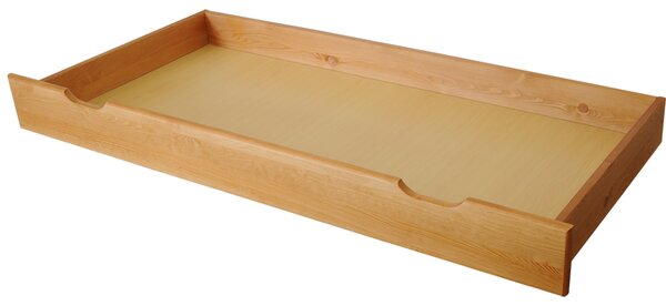 Via-nábytek Úložný šuplík pod postel z borovice S516 Rozměry cm (šířka, výška, hloubka): 140 x 17 x 72, Povrchová úprava: Moření odstín olše