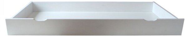 Via-nábytek Úložný šuplík pod postel z borovice S516 Rozměry cm (šířka, výška, hloubka): 140 x 17 x 72, Povrchová úprava: Bílá