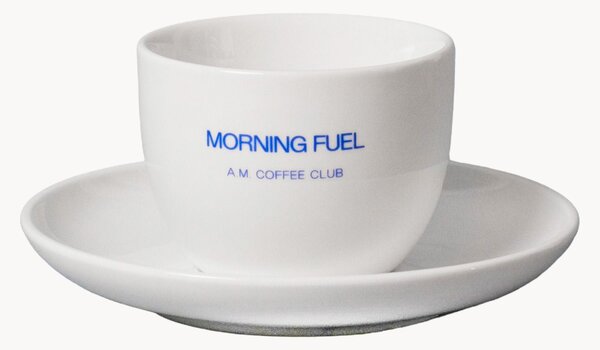 Keramický šálek's podšálkem Morning Fuel