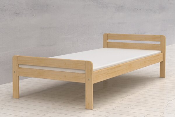 Via-nábytek Postel TED masiv borovice Povrchová úprava postele: Borovice (bez laku), Rozmiry: 120 x 200