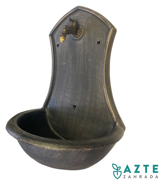 ROTO zahradní umyvadlo Saturn 71 cm bronzově hnědé - kohoutek Drak, výpusť